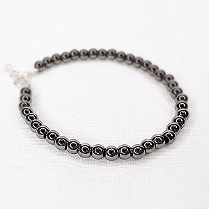 Pulseira de Esferas de Hematitas Naturais