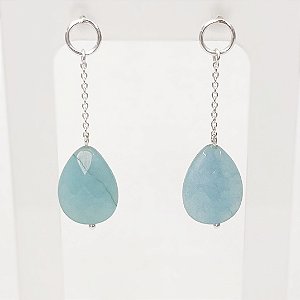 Brinco de Jade Verde Água