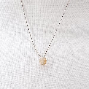 Colar c/ Pingente de Esfera de Citrino