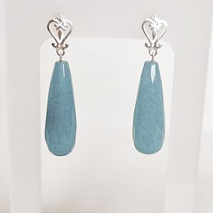 Brinco de Jade Turquesa Gota