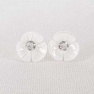 Brinco Flor de Madrepérola Orquídea M