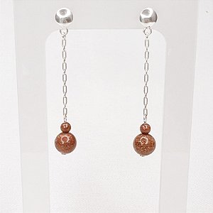 Brinco c/ Esferas de Pedra do Sol