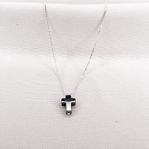 Colar c/ Pingente de Cruz de Hematita