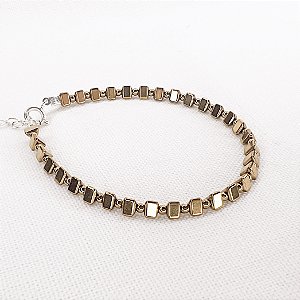Pulseira de Hematitas Douradas