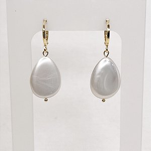 Argola c/ Pingente de Pérola Barroca Gold