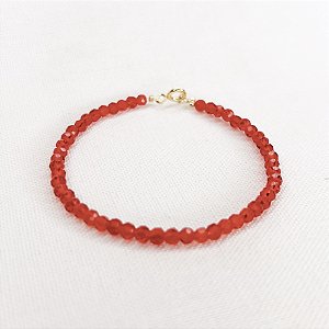 Pulseira de Cristais Vermelhos Gold