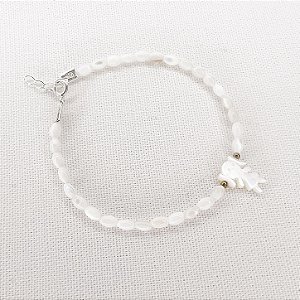Pulseira Menina de Madrepérolas e Hematitas Douradas