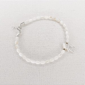 Pulseira Menino de Madrepérolas e Hematitas Douradas