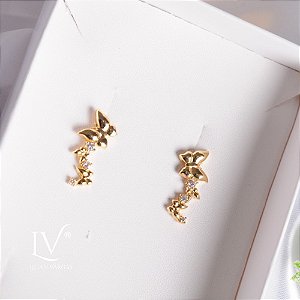 Brinco Earcuff borboleta