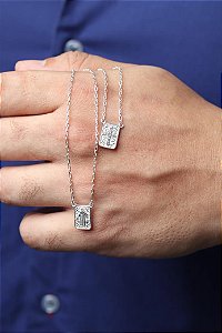 ESCAPULARIO  SÃO BENTO 60 CM  PRATA 925