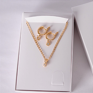 Conjunto Colar e Brincos de Argolinha