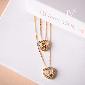 Escapulário feminino coração