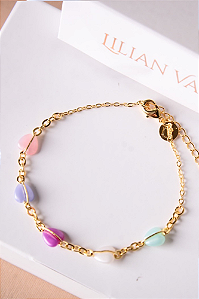 Pulseira coração colors