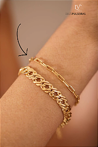 Pulseira com elos cartier longos