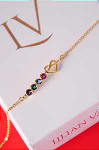 Pulseira coração infinito
