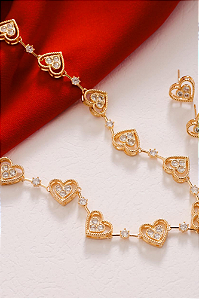 Colar riviera coração