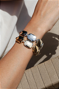 Pulseira lisa dourada