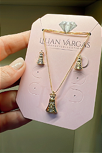 Conjunto colar e brincos Nossa Senhora