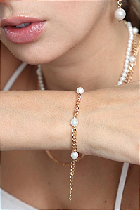 Pulseiras pérolas shell