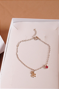 Pulseira unicórnio em Ródio branco