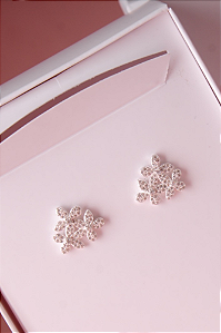 Brinco flores em prata 925