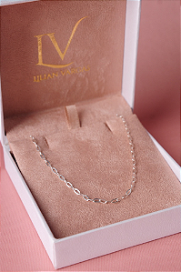 Corrente elo cartier em prata 925