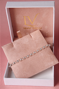 Pulseira elo português em prata 925