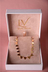 Colar choker triângulos