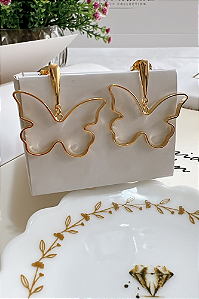 Brinco borboleta contorno