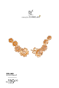 Brinco earcuff flores
