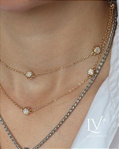 Colar com ponto de luz longo 70cm