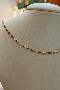 Colar Riviera colorido 40CM