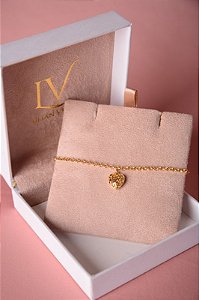 Pulseira com pingente de coração