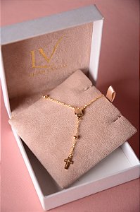 Colar tercinho Nossa Senhora Aparecida, com corrente grumet 3/1