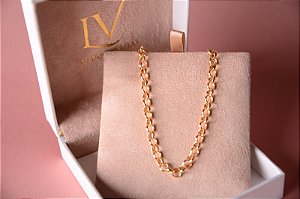 Colar elo português com fecho boia