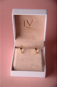 Brinco argola com coração