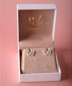 Brinco borboleta prata 925