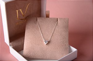 Colar coração ponto de luz