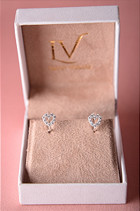 Brinco de argola coração