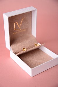 Brinco florzinha cravejada