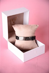 Pulseira em couro oração