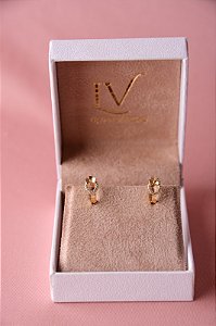 Brinco argola coração com lacinho