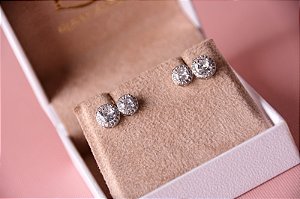 Brinco duo, banho de ródio