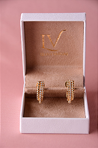 Brinco argola tripla