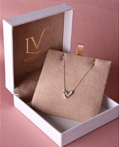 Colar coração prata 925