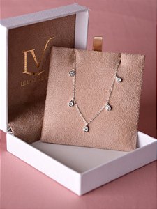 Colar gotas prata 925