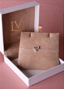 Pulseira coração prata 925