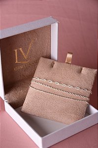 Pulseira tripla prata 925