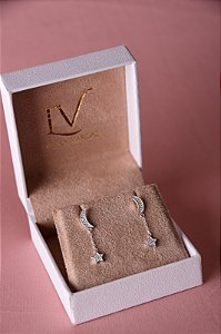 Brinco meia lua e estrela