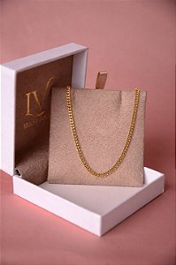 Corrente Masculina Grumet Banhada a Ouro 18K – Clássica, Elegante e Resistente
